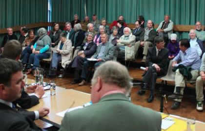 Photograph of the audience at Crediton General Election Hustings, 2010