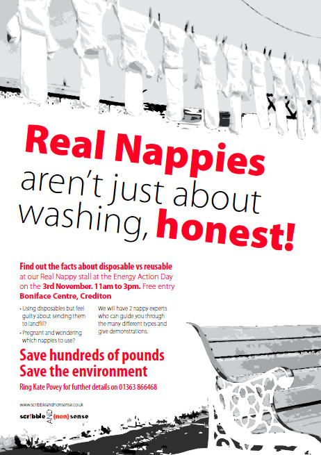 Poster for the WEN Real Nappy Stall (courtesy of Scribble & Nonsense)