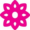 Graphic outline of the pink flower which is the logo for Sustainable Crediton