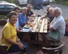 Bike group members at The Beer Engine, Newton St Cyres