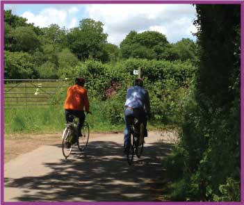 Picture of cyclists on a country lane