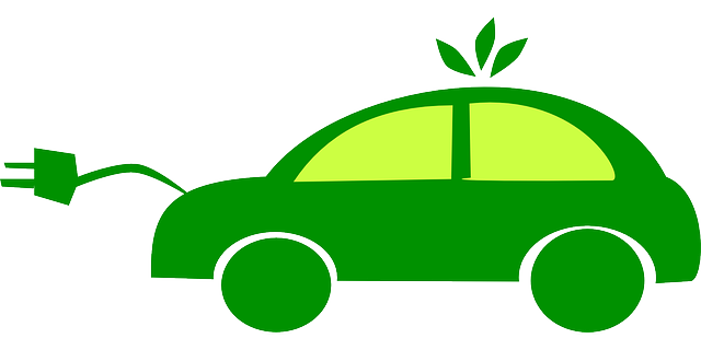 Graphic illustration of an eco-friendly car