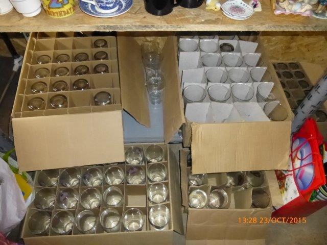 Several crates of beer glasses were donated and all went