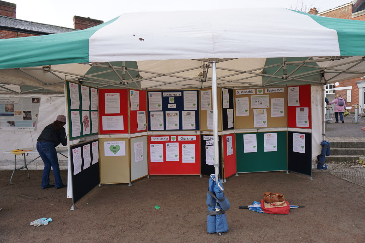 Photograph of display stands for local organisations