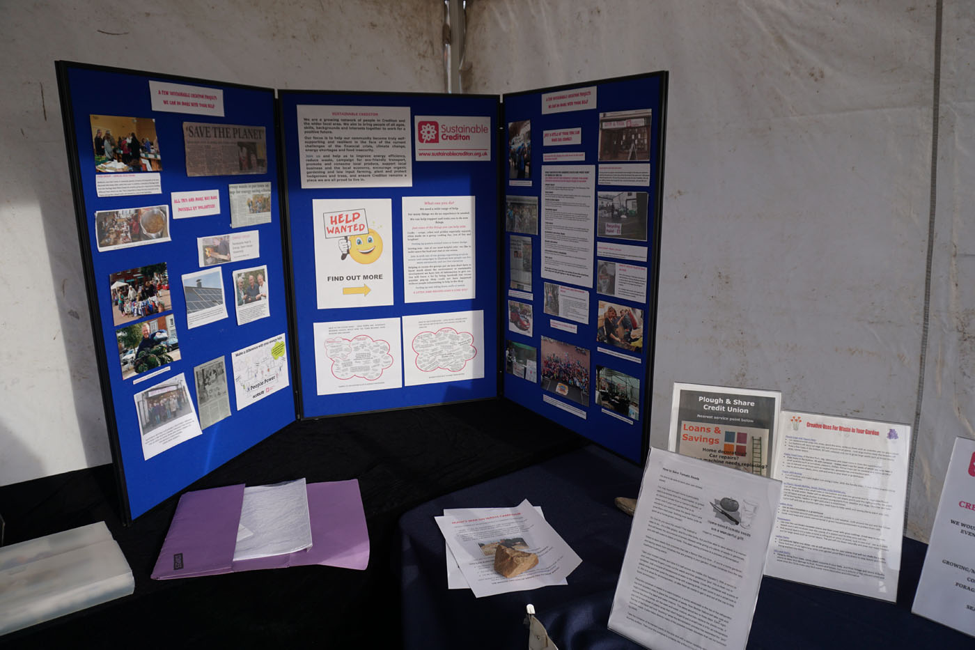 Photograph of the Sustainable Crediton stall